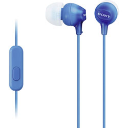 Sony MDR-EX15APLI, In-Ear Ear-Bud, Blue