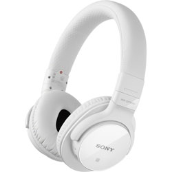 Sony MDR-ZX750BNW Bluetooth Headset With Noise-Cancelling and NFC, White