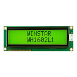 Winstar WH1602L1-YYH-JT 16x2 LCD Display Yellow/Green LED Backlight Black Bezel