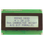 Midas Displays MC42005A6W-FPTLW-V2 4x20 COB LCD Black on White 5mm Character