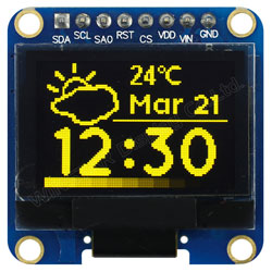 Winstar WEA009664BLAP3N00000 OLED COG 96x64 Yellow 1.1 PCB Antiglare Polariser