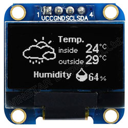 Winstar WEA012864DWPP3N00003 OLED COG 128X64 white 0.96on PCB I2C