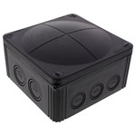 Wiska 10062215 Junction box (L x W x H) 140 x 140 x 82 mm Black IP66/IP67