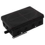 Wiska 10109596 Junction box (L x W x H) 125 x 86 x 41 mm Black IP55