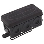 Wiska 10109578 Junction box (L x W x H) 86 x 44 x 41 mm Black IP55