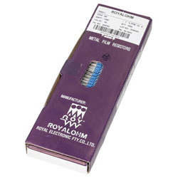 Royal Ohm Resistenza Metallo MF0W4FF100JA10 10Ω 0,25W 1% Basso Rumore – Lotto 50 Pezzi