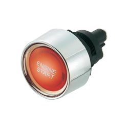 SCI A2-23B-07 Engine Start Push Button Red LED 3P SPST (On)-Off