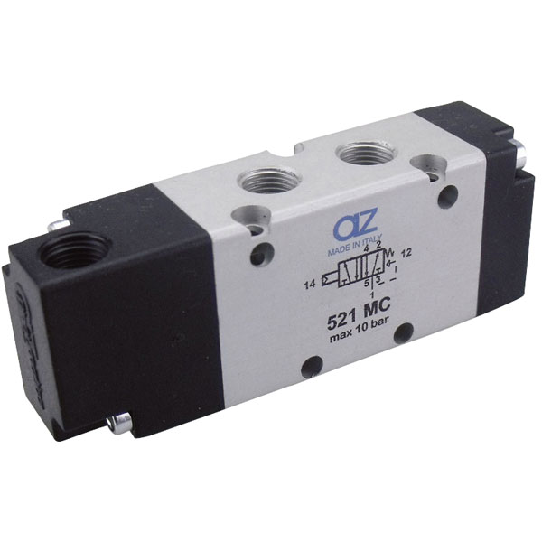 AZ Pneumatica AZ521 MC Pneumatically Piloted Valve 5/2-Way G1/8 Sp...