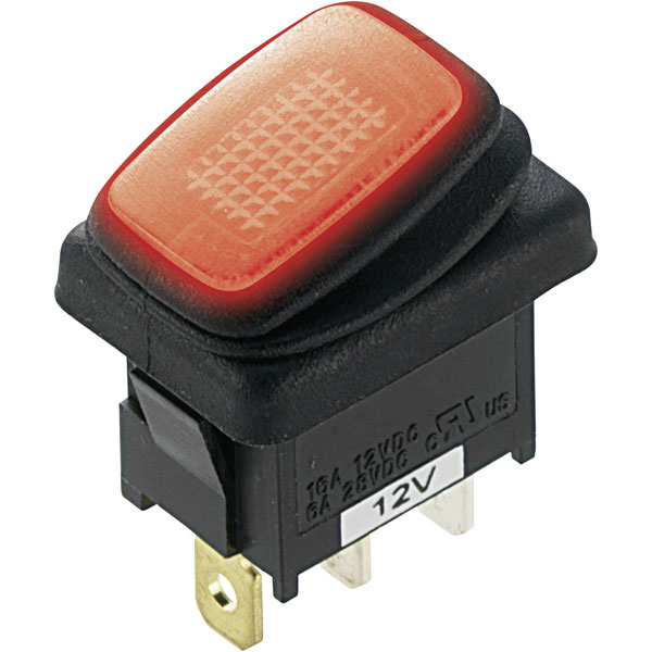 SCI R13 66B8 Toggle Switch 12V DC 16A 1x Off On Latch Rapid Online