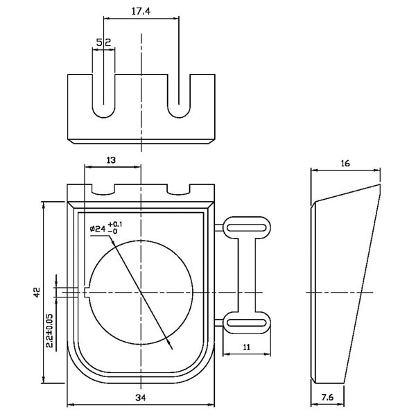 SCI PR18 B1 Mounting Plate for R13 203 Series Rocker Switch