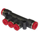 Norgren Pneufit C C00D31006 Manifold Union 3 x 6mm to 2 x 10mm