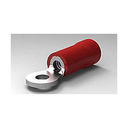 TE 34140 Plasti-grip Terminal Ring M2 Stud Tin 22AWG Red