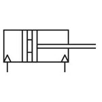 Norgren RM/8025/M/200 ø25mm Magnetic Piston Double Acting G1/8 Port 200mm Stroke