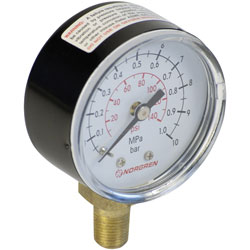 Norgren 18-013-027 Pneumatic Pressure Gauge 0-10 Bar ø50mm R1/8 Bottom Port