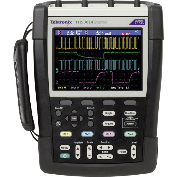Tektronix THS3014 4 Channel Hand Held Oscilloscope 100 MHz Rapid Online