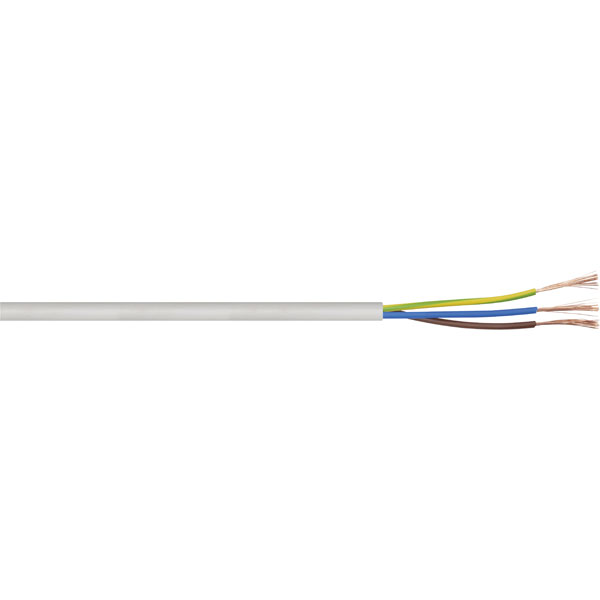 Produktbild von 1,99€/m) PVC-Schlauchleitung Kabel H03VV-F 3x0,75 Mm² 3G0,75, Weiß