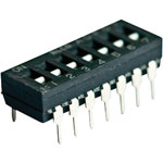 TE 1825002-1 ADF DIP Switch Through Hole Gold 2P Black