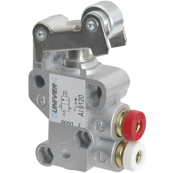 AI-9100 Pneumatic Roller Lever Switch - 3/2 N/C 4mm Push Fit