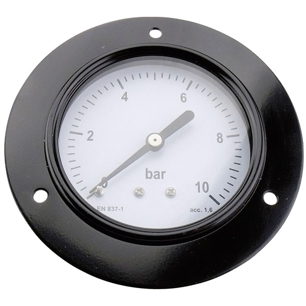 ICH 304.63.10 Pressure Gauge 1/4 Rear Panel Mount Port 0 to 10 bar...