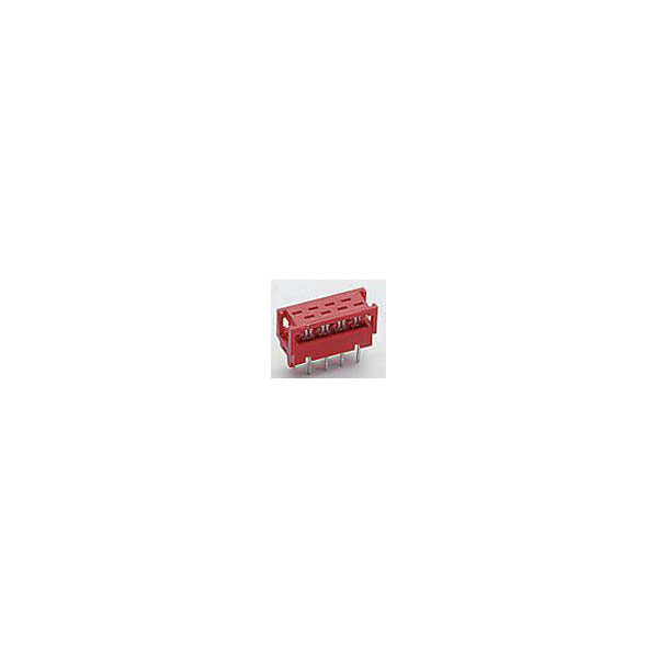TE 7-215570-4 Micro-match Connector IDC Transition Vertical Tin 2 x 2P Red