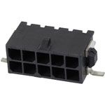 TE 4-794627-0 Micro Mate-N-Lok Male Header SMD Right Angle Holddowns 2x5P Black