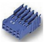 TE 281792-8 HE14 IDC Cable Socket 180 Degree 2 x 8P 28-26AWG Blue