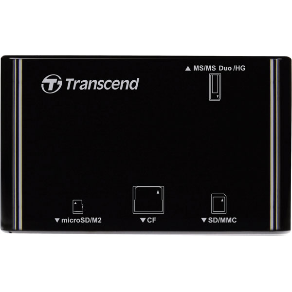 Transcend TS-RDP8K USB 2.0 Card Reader - Black | Rapid Electronics
