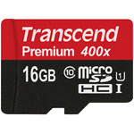 Transcend TS16GUSDCU1 microSDXC/SDHC Class 10 UHS-I 400x (Premium) 16GB