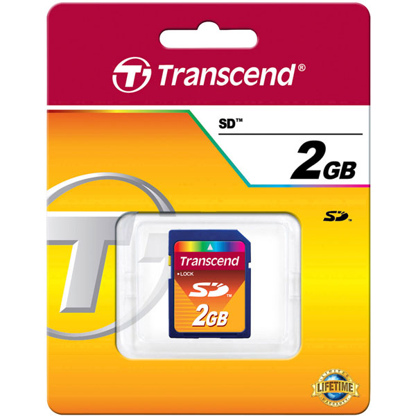 Transcend TS2GSDC 2GB SD Card | Rapid Online