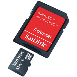SanDisk SDSDQB-032G-B35 microSDHC™ Memory Card 32GB - Inc Adaptor