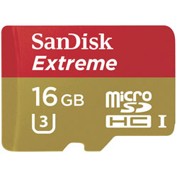 SanDisk SDSDQXN-016G-G46A Extreme® microSDHC™ UHS-I Card 16GB - Inc Adaptor