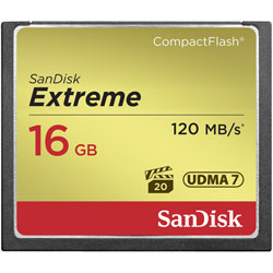 SanDisk SDCFXS-016G-X46 Extreme® CompactFlash® Memory Card 16GB