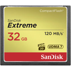 SanDisk SDCFXS-032G-X46 Extreme® CompactFlash® Memory Card 32GB