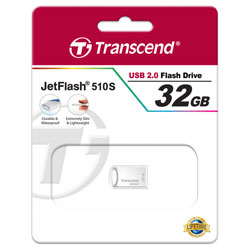 Transcend TS32GJF510S Jetflash 510 32GB USB Flash Drive - Silver