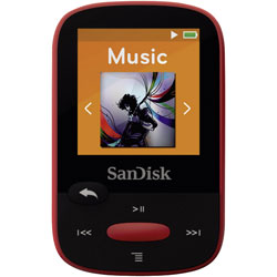 SanDisk SDMX24-004G-G46R Sansa Clip Sport MP3 Player 4GB - Red