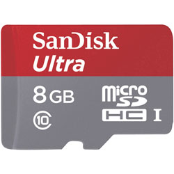 SanDisk SDSDQUIN-008G-G4 Ultra microSDHC UHS-I Card for Cameras 8GB