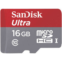 SanDisk SDSDQUIN-016G-G4 Ultra microSDHC UHS-I Card for Cameras 16GB