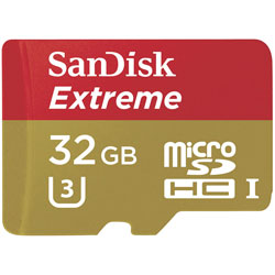 SanDisk SDSDQXL-032G-GA4A Extreme® microSDHC™ UHS-I Card for Action Cameras 32GB