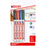 Edding Assorted Bullet Tip Permanent Marker E-400 4-400-4 Pack of 4