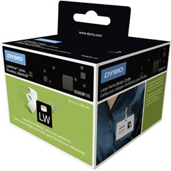 DYMO S0929110 Large Name Badge Cards 62 x 106mm Non-Adhesive Roll of 250