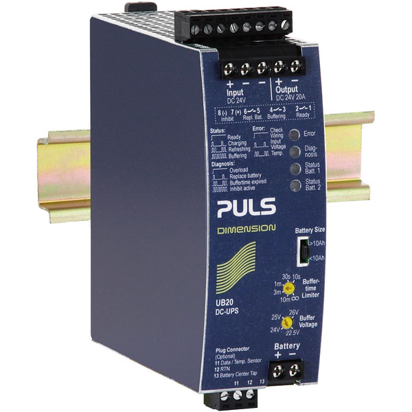 PULS UB20.241 DIN Rail Power Supply Single Phase 24VDC 20A 480W PULS UB20.241 DIN Rail Power Supply Single Phase 24VDC 20A 480W