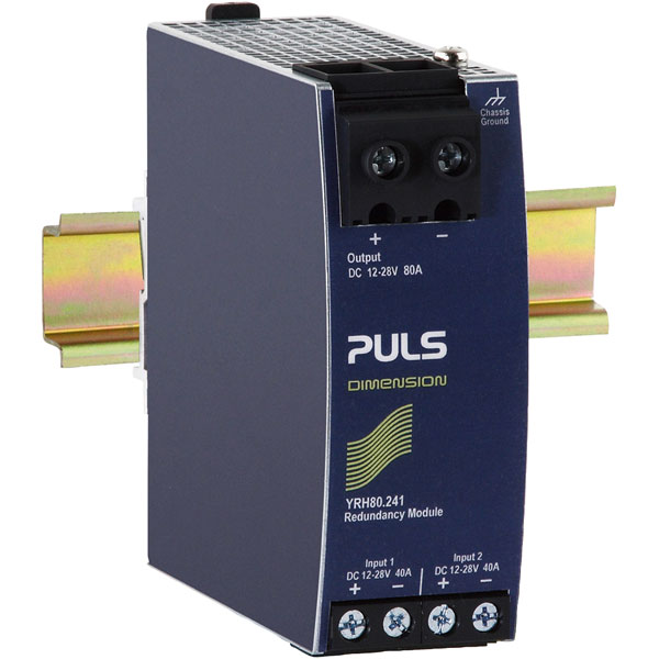 PULS YR80.242 DIN Rail Power Supply Redundancy Module 24VDC 80A PULS YR80.242 DIN Rail Power Supply Redundancy Module 24VDC 80A
