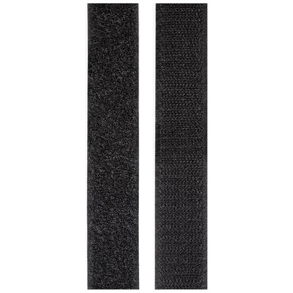 Toolcraft 419955 KL25X2000C Hook &amp; Loop Strip 2000mm x 25mm - Blac...