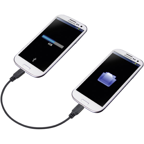 Renkforce 1359890 SuperSoft OTG Mirror Micro USB Cable 0.15m 
