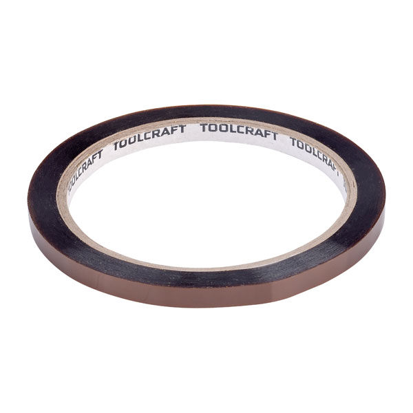Toolcraft 911XB0633C Polyimide Amber Silicone Tape 6mm x 33m