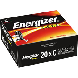 Energizer E300146000 Size C Alkaline Battery (Pack of 20)