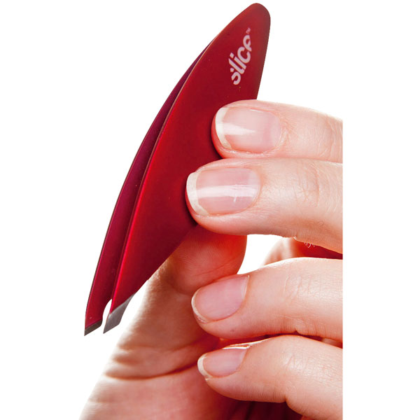 Slice 10457 Combo Tip Soft Touch Tweezers Red