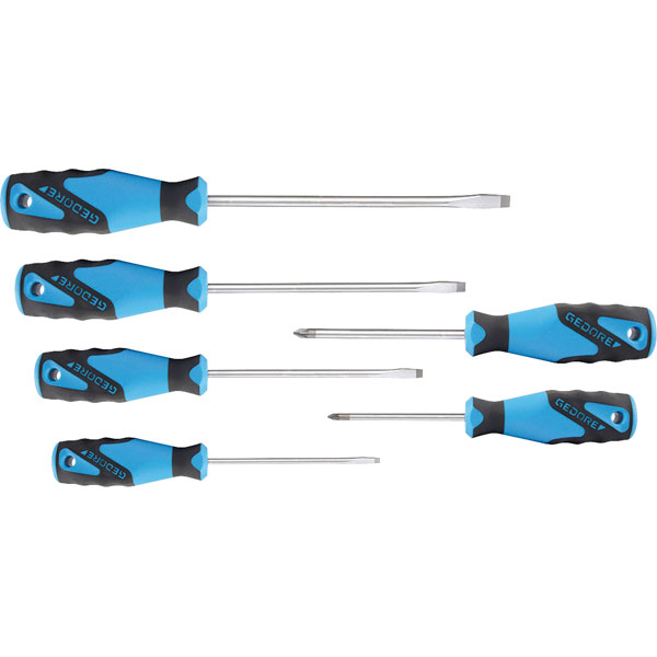 Gedore 1482300 2150-2160 PZ-06 3C Screwdriver Set Slotted/Pozi 6pc