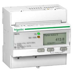 Schneider Electric A9MEM3110 3 Phase kWh meter 63A Pulse Output MID