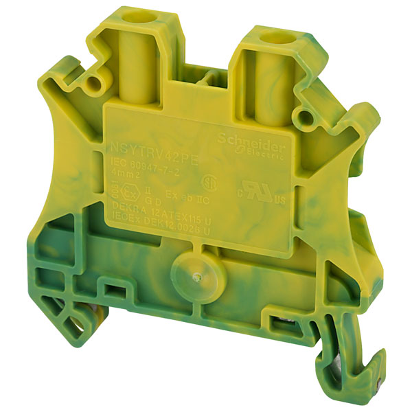 Schneider Electric NSYTRV42PE Screw Terminal Ground 2 Position 4mm ...